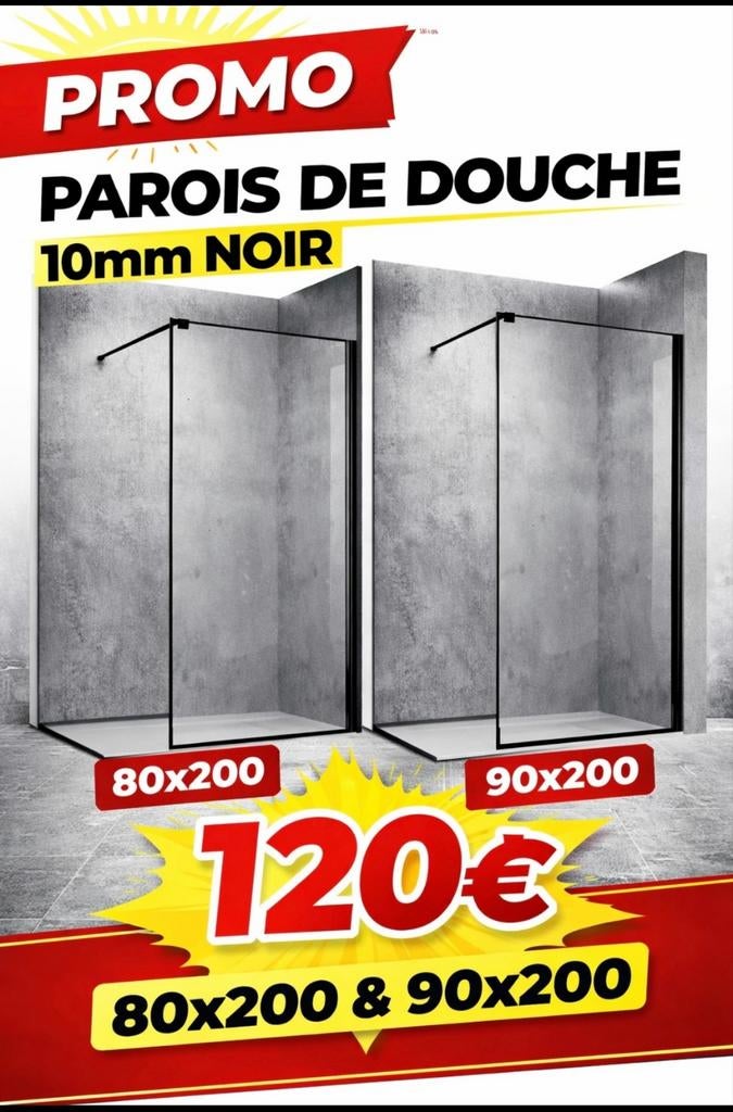 Parois de douche, Bricolage & Construction, Sanitaire, Enlèvement
