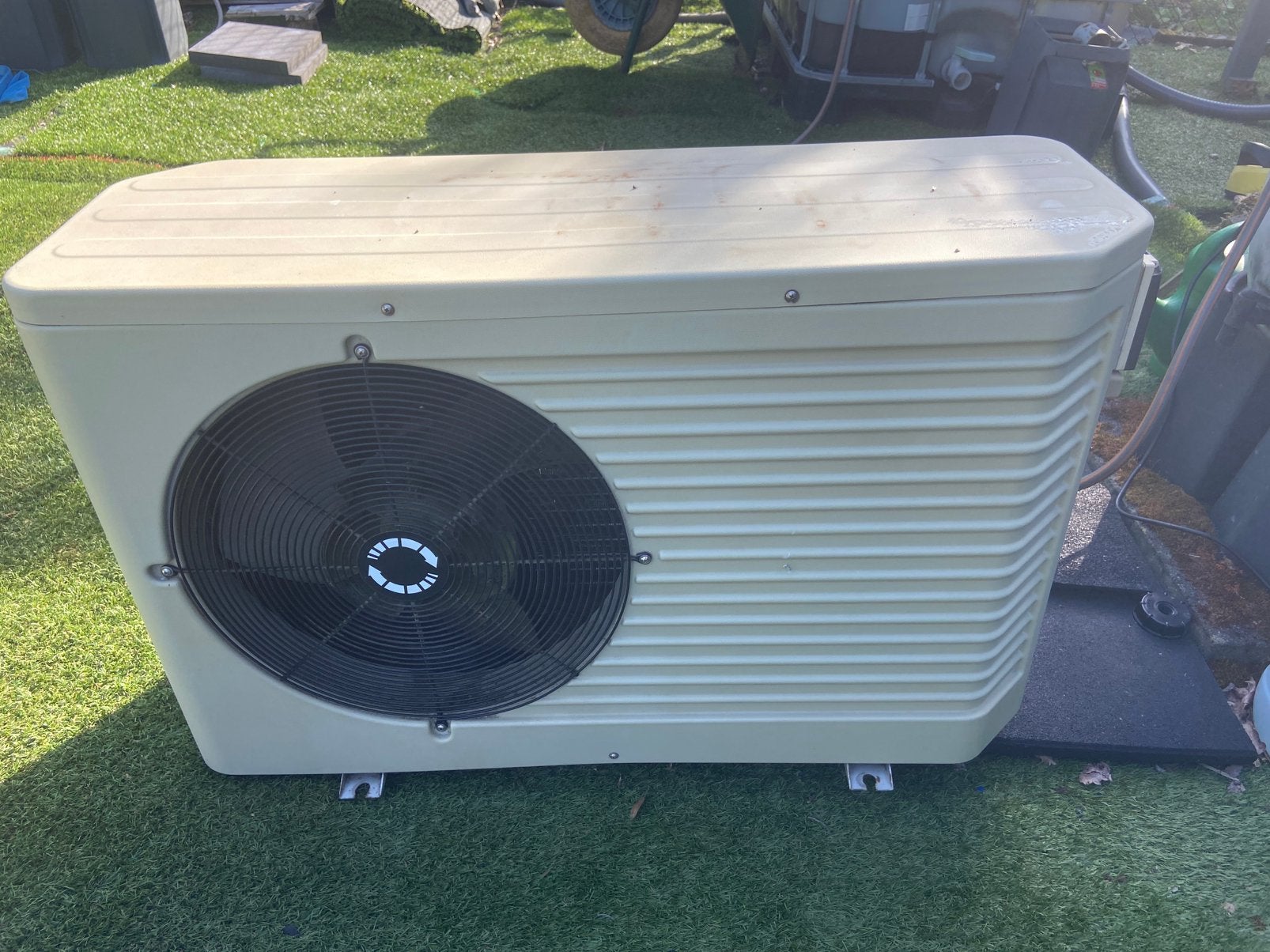 Duratech Warmtepomp zwembad 14kW, Ophalen, Gebruikt, 80 tot 120 cm, Minder dan 200 cm