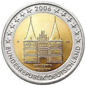 2009 2 euros sp. Sortir. Schleswig-Holstein a-j-d-g-f, Timbres & Monnaies, Enlèvement ou Envoi, Allemagne, 2 euros, Monnaie en vrac