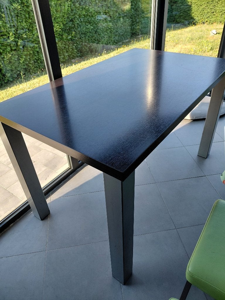 ontbijttafel en bijpassende barkrukken, Huis en Inrichting, Tafels | Eettafels, 100 tot 150 cm, 50 tot 100 cm, Zo goed als nieuw