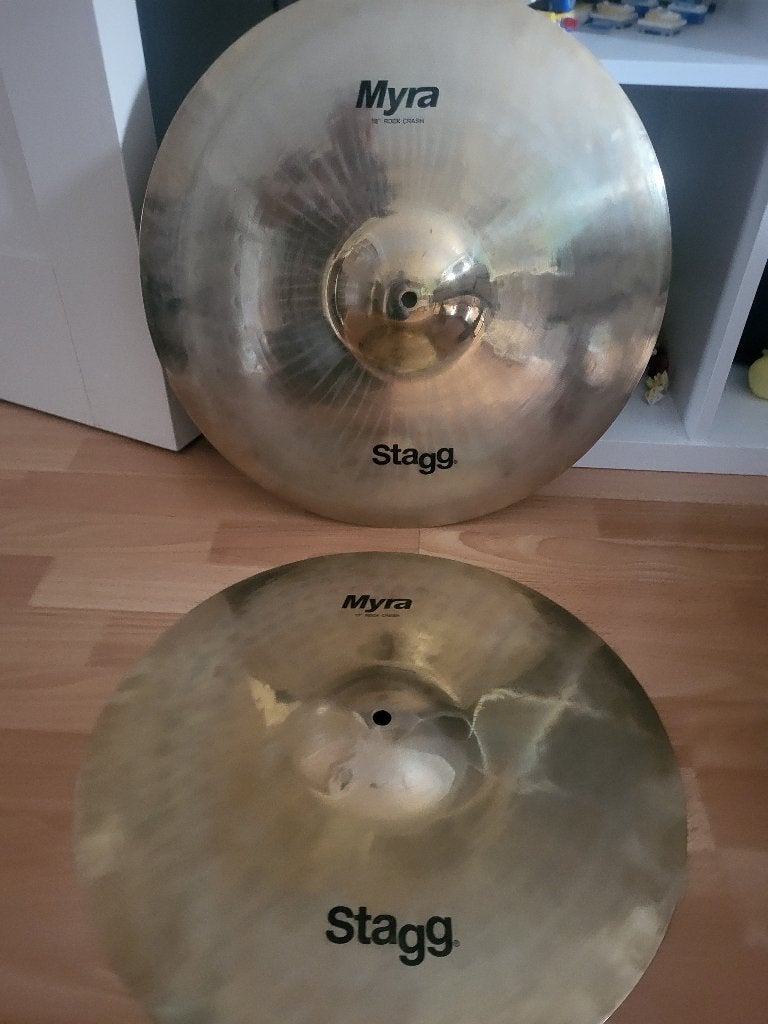 Stagg cymbal set Hi hat, ride, 2x crash, splash en china, Muziek en Instrumenten, Ophalen, Gebruikt, Overige merken