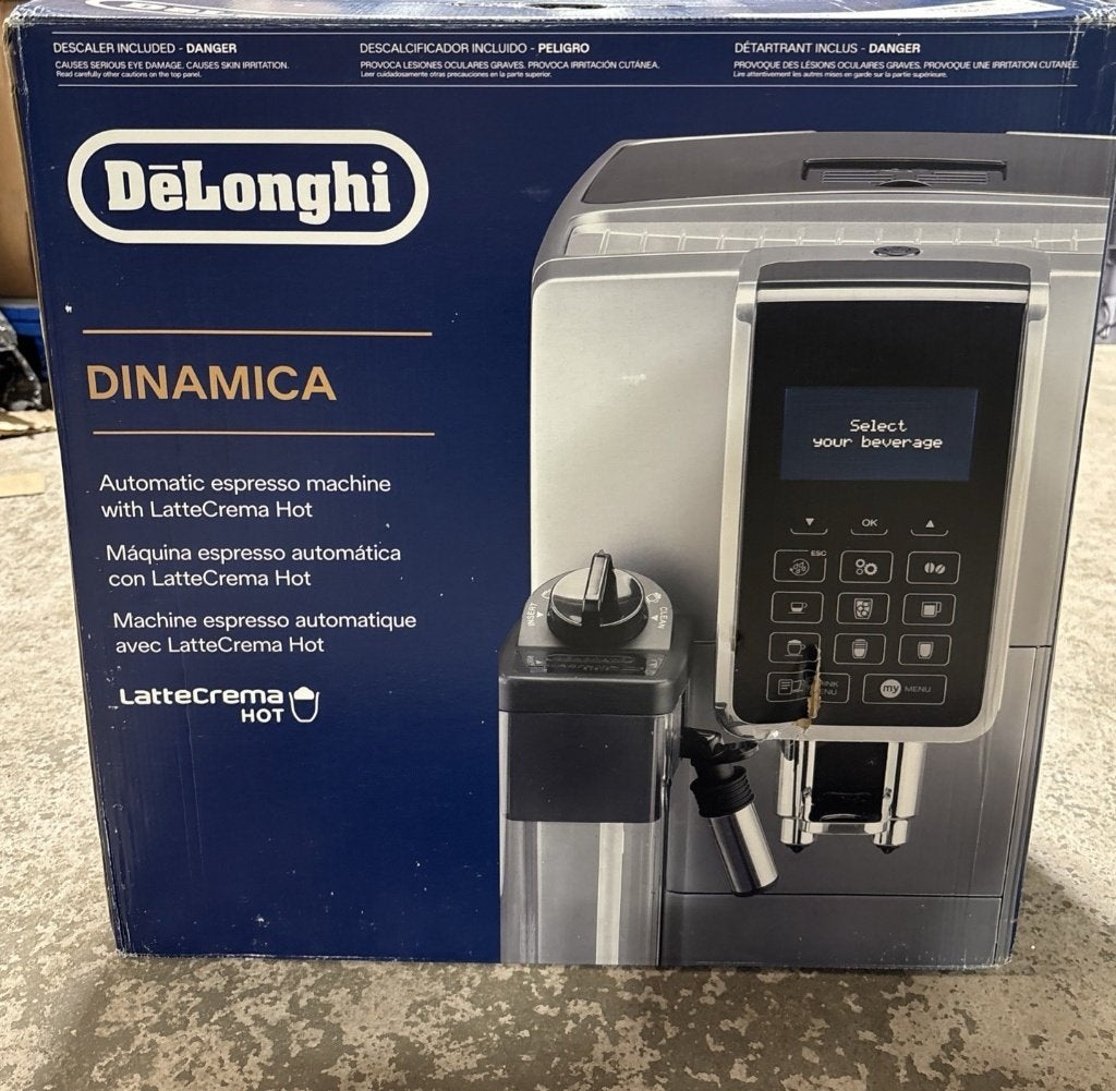 De'Longhi Dinamica Automatic Espresso Machine - Silver, Autres modèles, Réservoir d'eau amovible, Enlèvement ou Envoi, 10 tasses ou plus