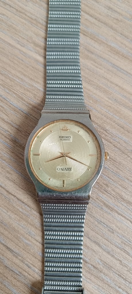 vintage Seiko Galaxy Quartz kaliber V701., Bijoux, Sacs & Beauté, Montre-bracelet, Seiko, Acier, Avec bracelet