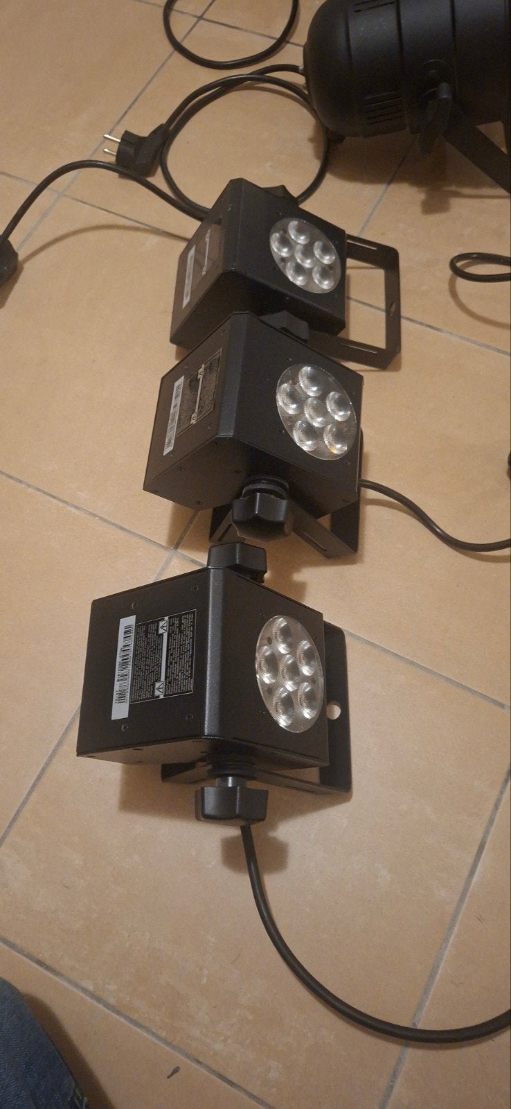 Set van 3 Contest MINICUBE 6TCB LED Par Spots, Ophalen, Geluidgestuurd