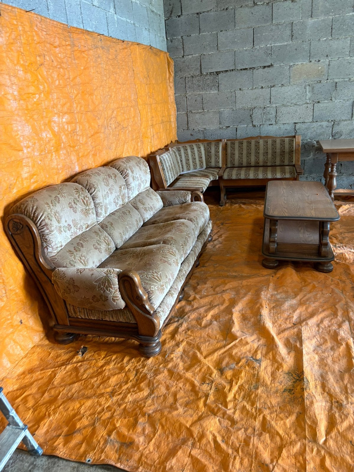 Vintage woonkamer + hoekbank, Huis en Inrichting, Ophalen, Zo goed als nieuw