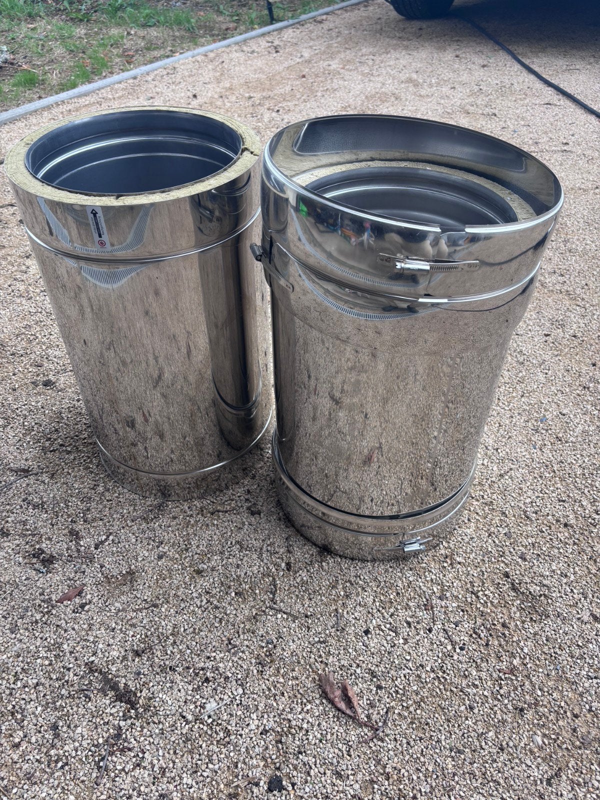 2 tuyaux de cheminée ou tuyau de cheminée en acier inoxydabl, Enlèvement, Neuf, Inox, 75 – 100