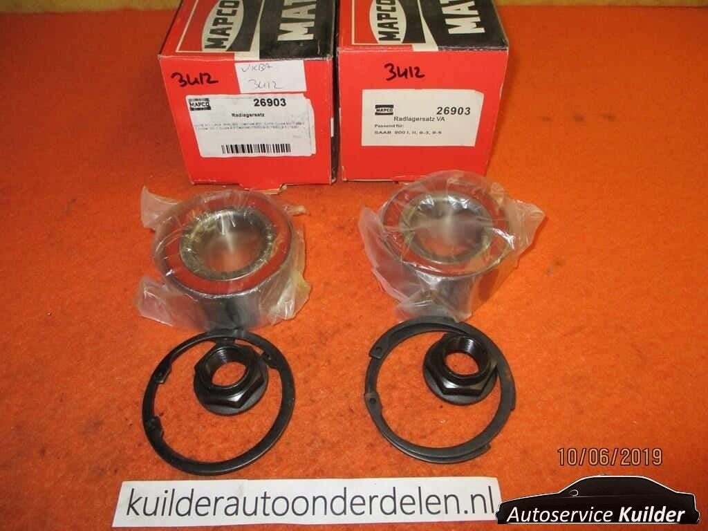 2 X Wiellagerset voorzijde Saab 9-3 9-5 900 I + II MAPCO GMB, Auto-onderdelen, -, -, Nieuw, Ophalen of Verzenden