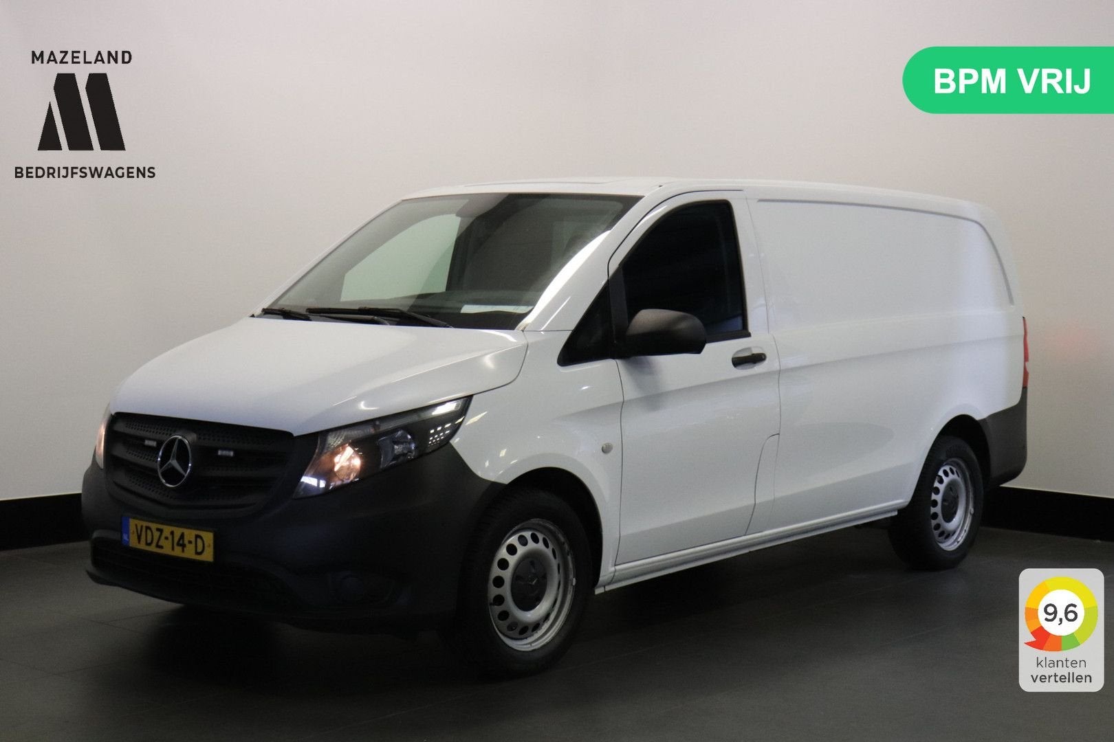 Mercedes-Benz Vito 116 CDI Lang Automaat EURO 6 - AC/climate, Automaat, Parkeersensor, Wit, Mercedes-Benz