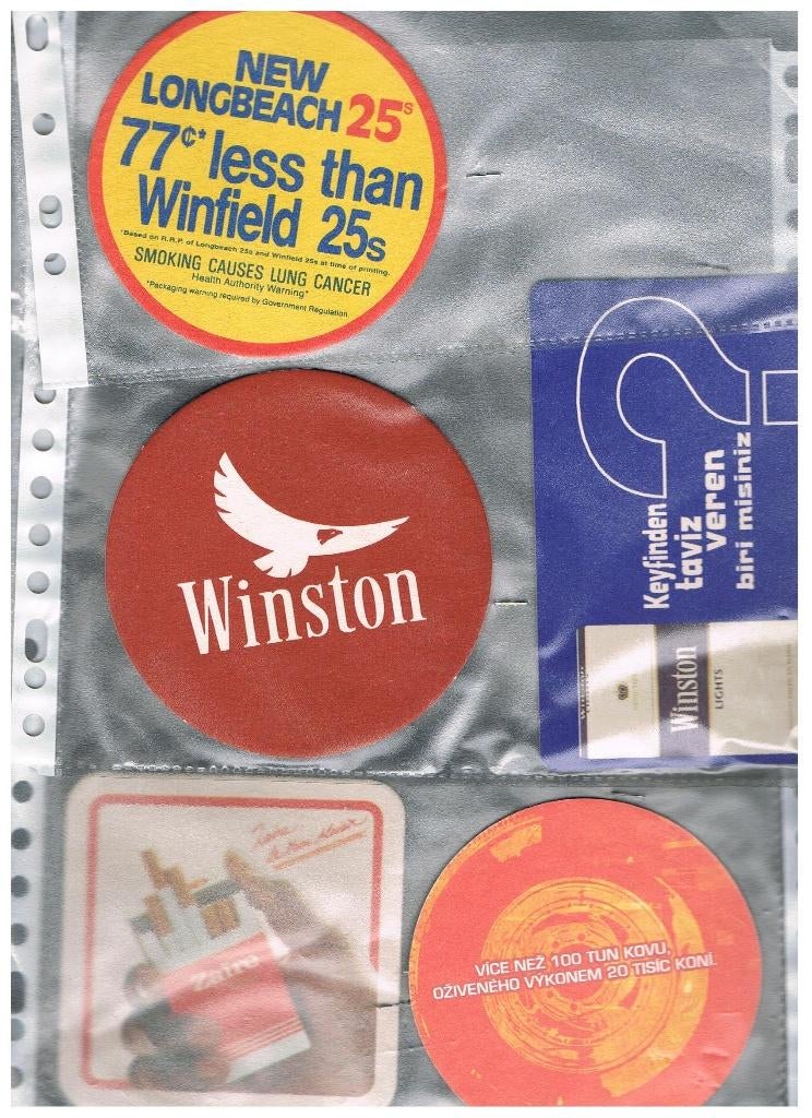 DESSOUS DE VERRE À BIÈRE SUR LE THÈME DU TABAC, Envoi, Neuf, Autres types