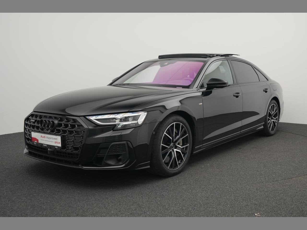 Audi A8 Long PHEV 60 TFSIe / Full Option / B&O Advanced / Au, Auto's, Automaat, Adaptive Cruise Control, Zwart, 44 g/km