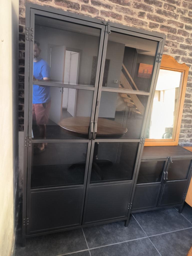 Lot 2 metalen kasten te koop, Enlèvement