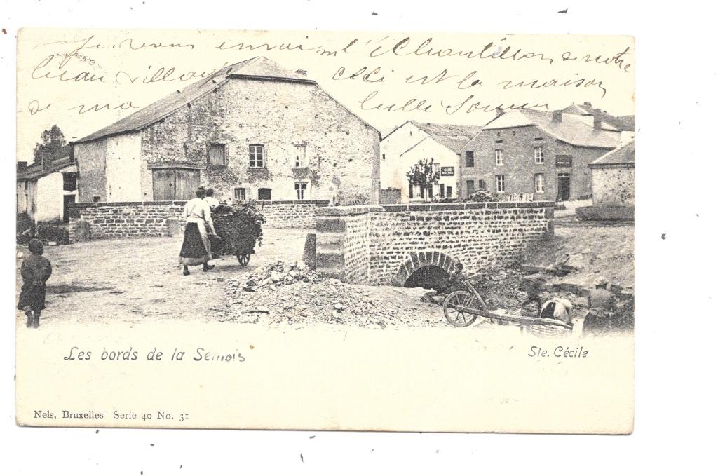 Ste Cécile NA10: Les bords de la Semois 1903, Envoi, Avant 1920, Affranchie, Luxembourg