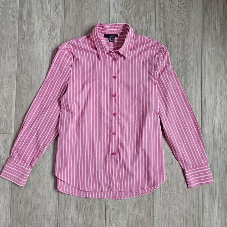 Roze wit gestreept hemd Primark maat 46, Kleding | Dames, Ophalen of Verzenden, Maat 46/48 (XL) of groter, Wit
