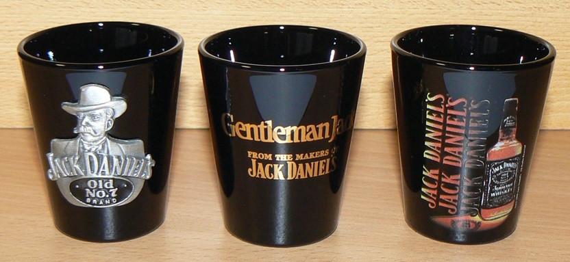 Jack Daniels : set van 3 Black shotglazen, Enlèvement, Neuf, Verres et Verres à shot