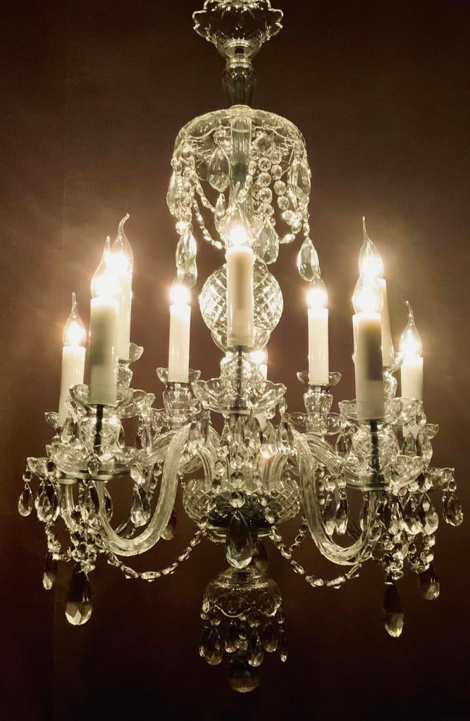 Prachtige BOHEEMSE kroonluchters met KRISTAL, Antiek en Kunst, Ophalen