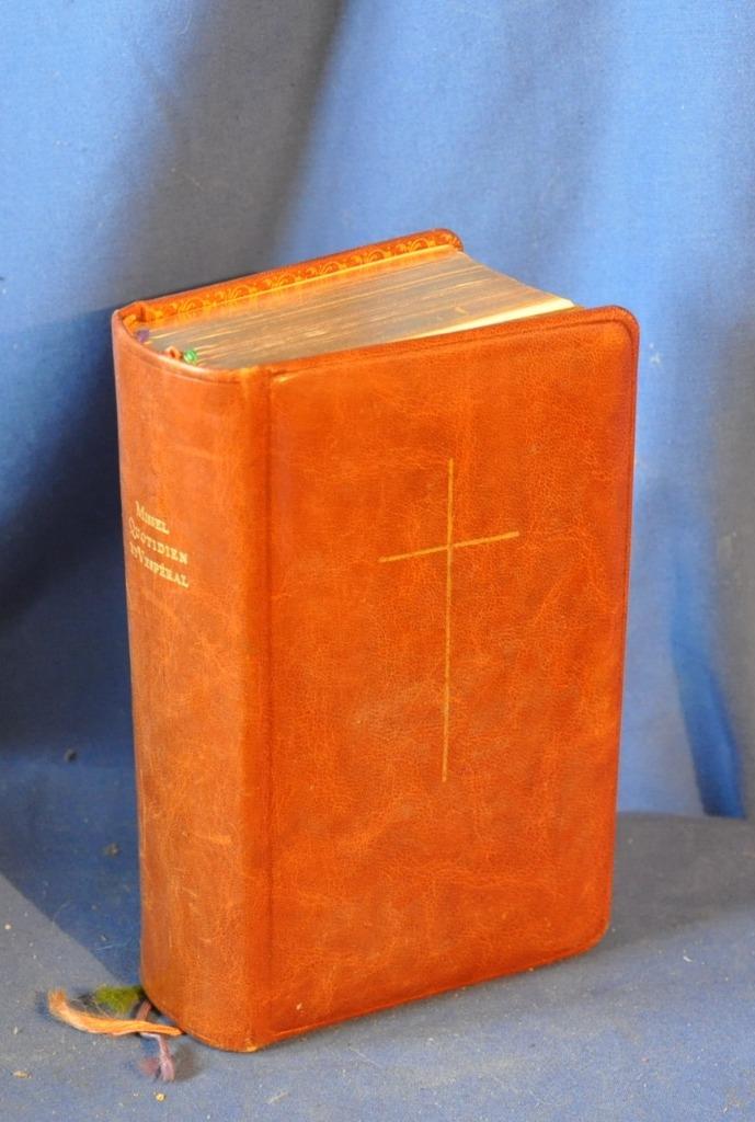 missel quotidien et vesperal de 1958 couverture cuir, Ophalen of Verzenden, Gebruikt, Boek, Christendom | Katholiek
