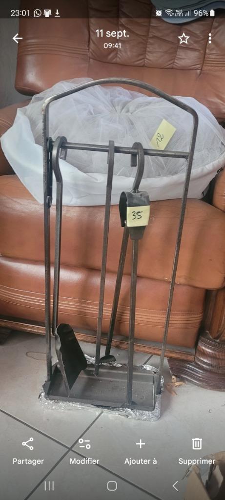 Serviteur de cheminée en Fer Forgé, Enlèvement, Comme neuf