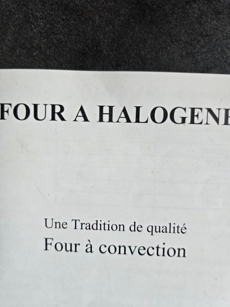 Four halogène à convection, Enlèvement