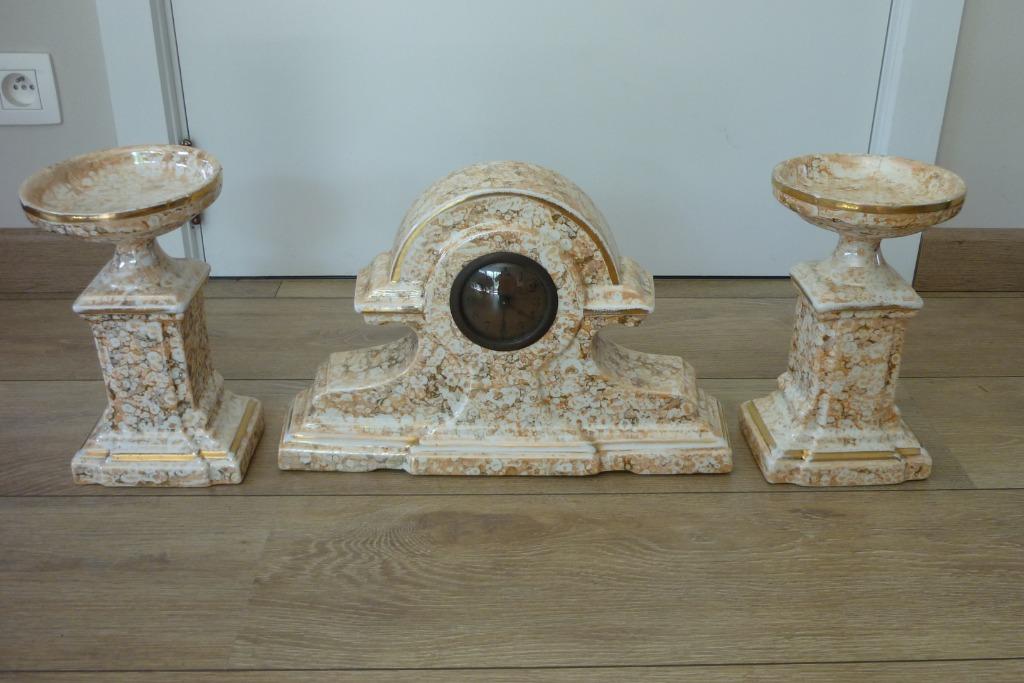 Driedelig kaststel in aardewerk, Antiek en Kunst, Antiek | Keramiek en Aardewerk, Ophalen of Verzenden