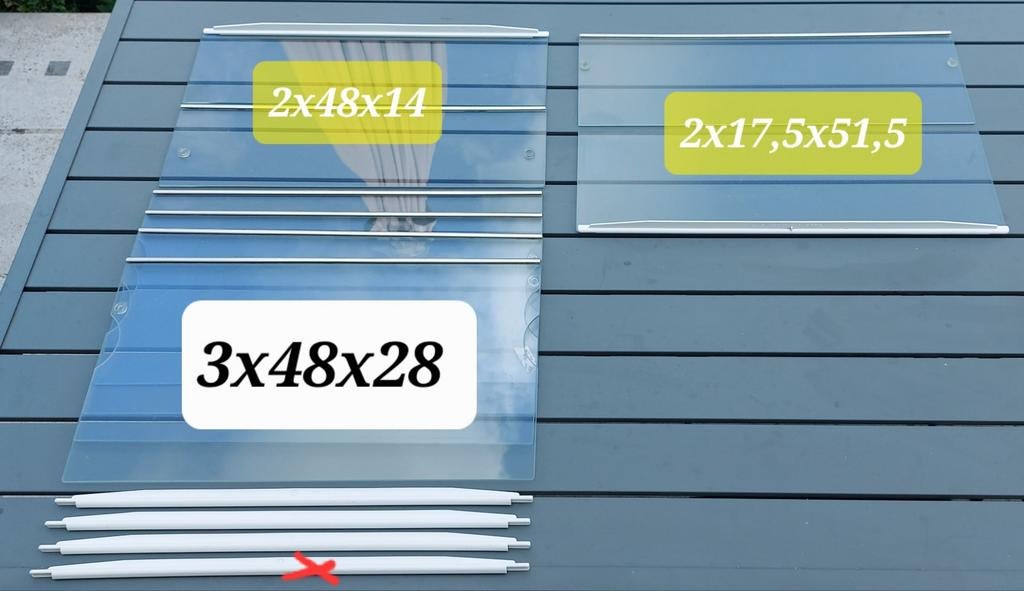 Étagères en verre pour frigo ou congélateur, Electroménager, Enlèvement ou Envoi, Comme neuf