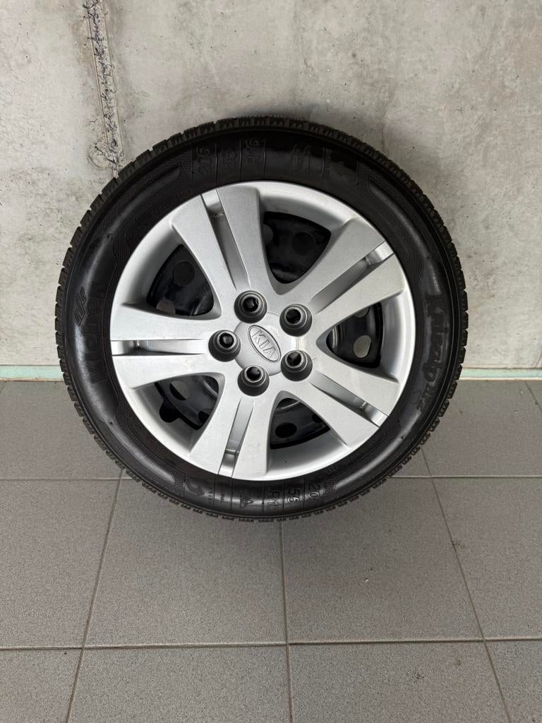 Winterbanden met wieldeksel 205/55 R16, Auto-onderdelen, Banden en Velgen, Ophalen, Gebruikt, 16 inch, Banden en Velgen