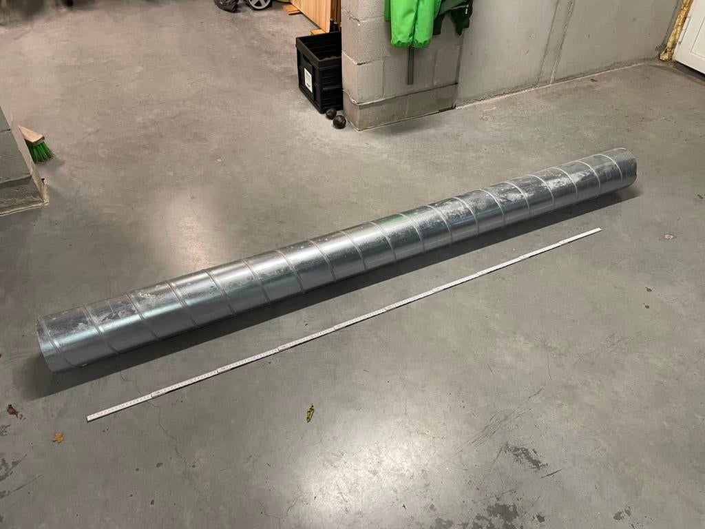 Spiraalbuis 2m + 2 x 45’ koppelstukken; 18cm, Ophalen, Zo goed als nieuw