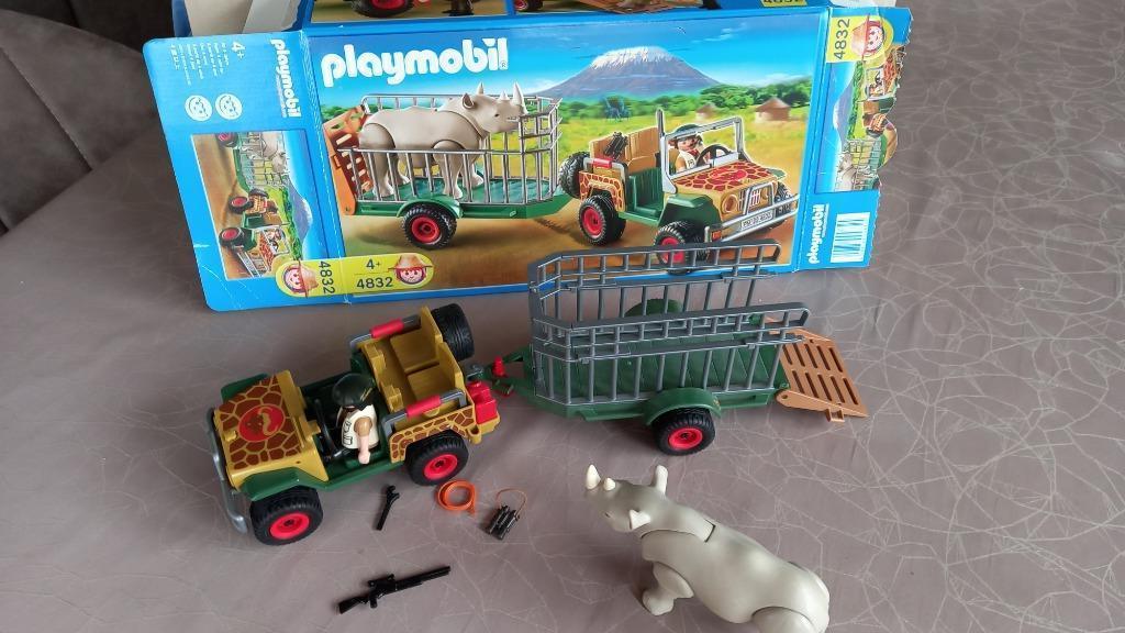 Playmobil 4832 Safariterreinwagen met neushoorn, Ophalen, Zo goed als nieuw, Complete set