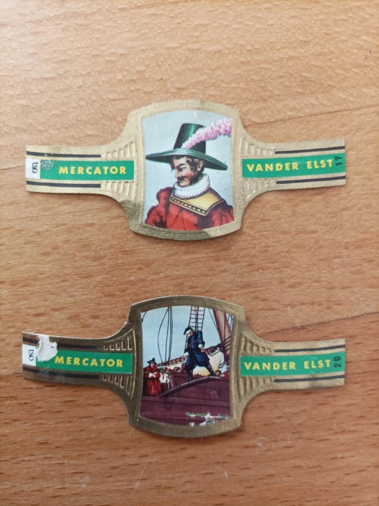 Sigarenbandjes Mercator Vander Elst, Verzamelen, Rookartikelen, Aanstekers en Luciferdoosjes, Ophalen of Verzenden, Zo goed als nieuw
