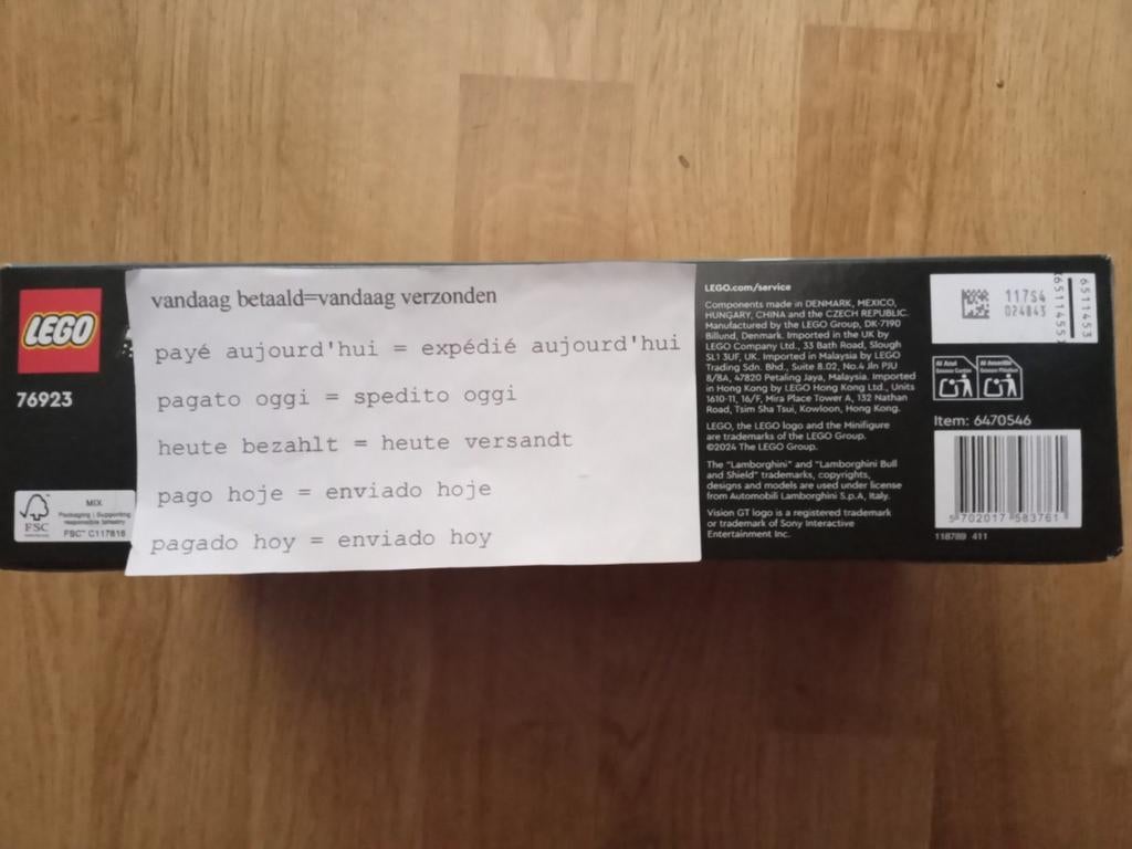 Lego speed 76923 Lamborghini LamboV12, Verzenden, Nieuw, Auto, Overige merken