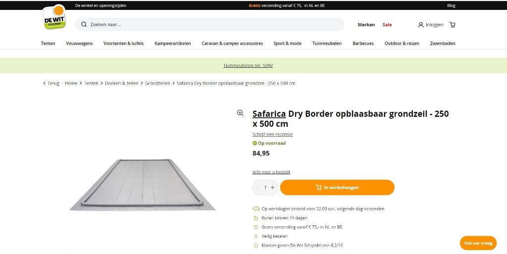 Tapis de sol gonflable - 250 x 500 cm, Enlèvement ou Envoi, Comme neuf