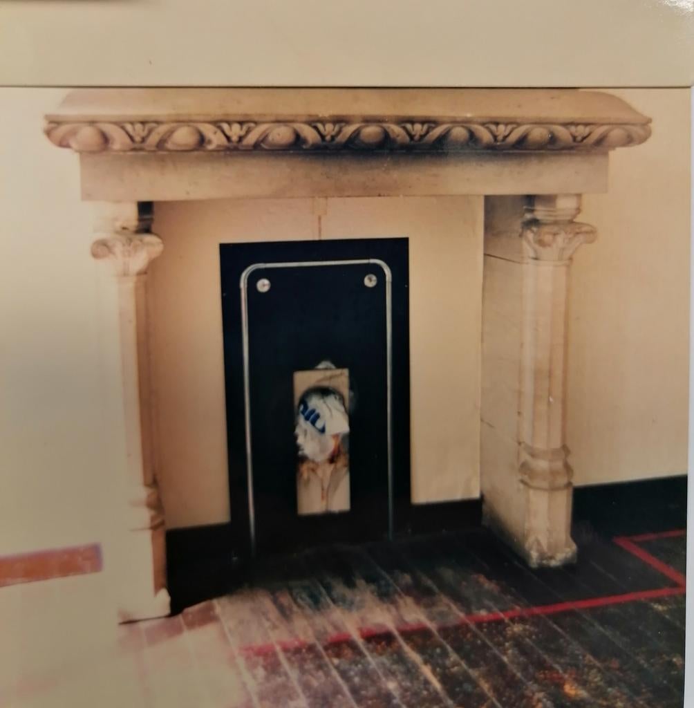 oude schouwmantel in Franse steen, Huis en Inrichting, Haarden, Ophalen, Gebruikt