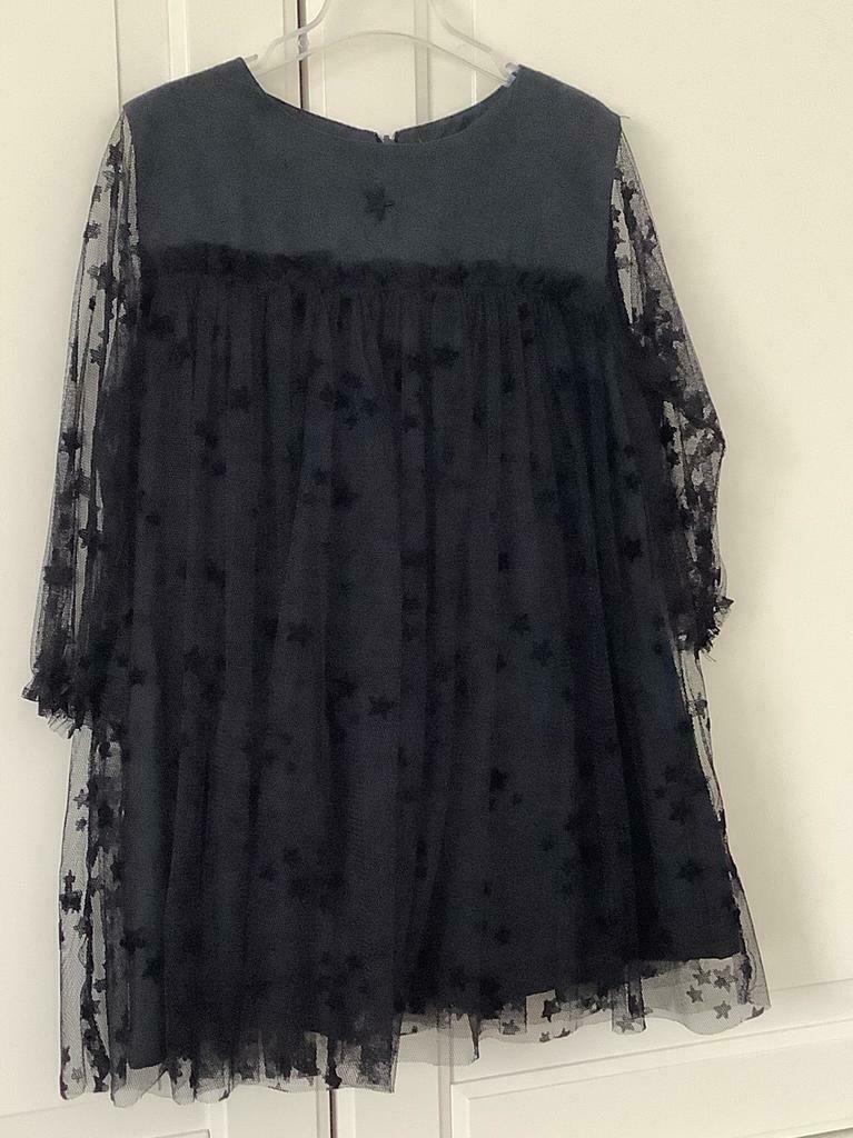 Zwarte vintage meisjesjurk in maat 98-104, Kinderen en Baby's, Ophalen of Verzenden, Nieuw