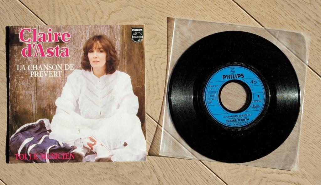 Clair d'Asta Serge Gainsbourg Chanson de Prévert 45t, Enlèvement ou Envoi, Comme neuf, Autres formats