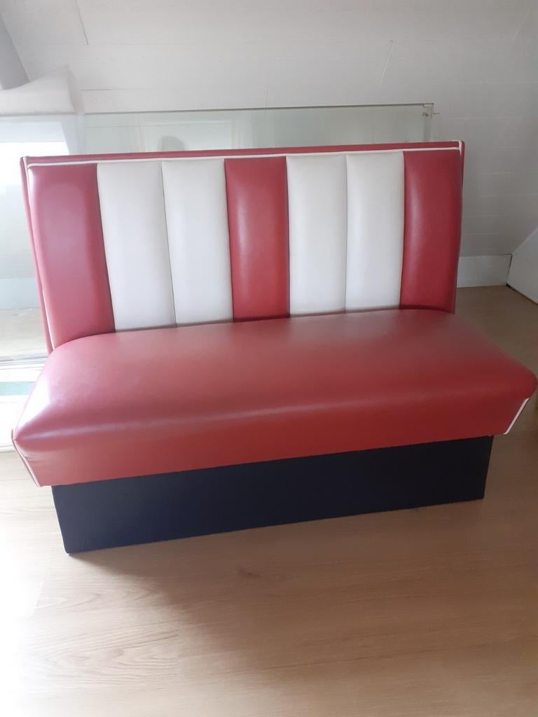 Bel air zitbank (diner booth), Huis en Inrichting, Ophalen, Gebruikt, 100 tot 125 cm, American fifties furniture
