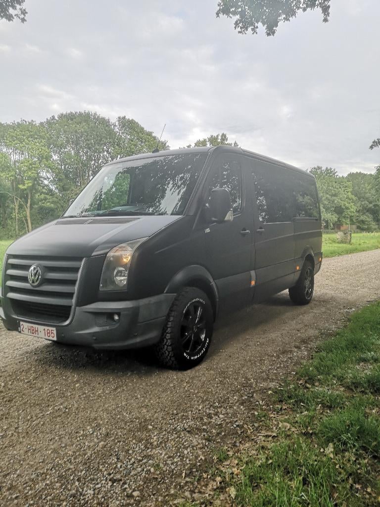 Volkswagen crafter dubbel cabinne, Auto's, Bestelwagens en Lichte vracht, Volkswagen, Zwart, Diesel, Particulier