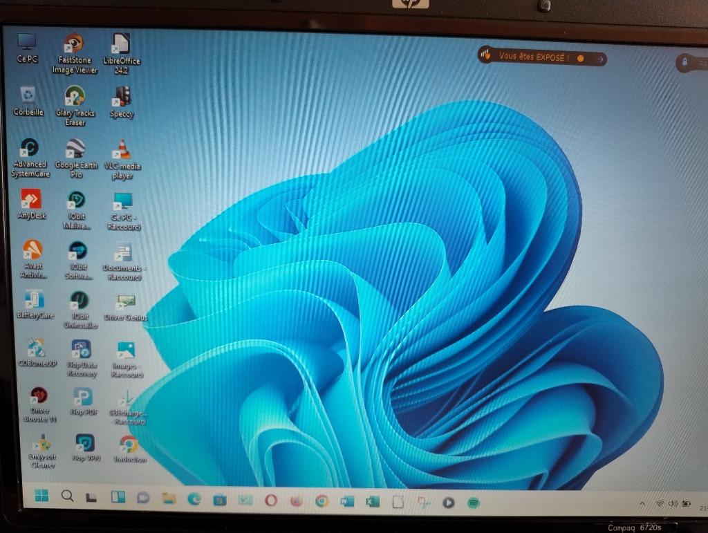 PC portable HP 6720s intel T547@1.60 GHz 15,4" WIN 11pro, Informatique & Logiciels, Hp, Reconditionné, Intel, Enlèvement