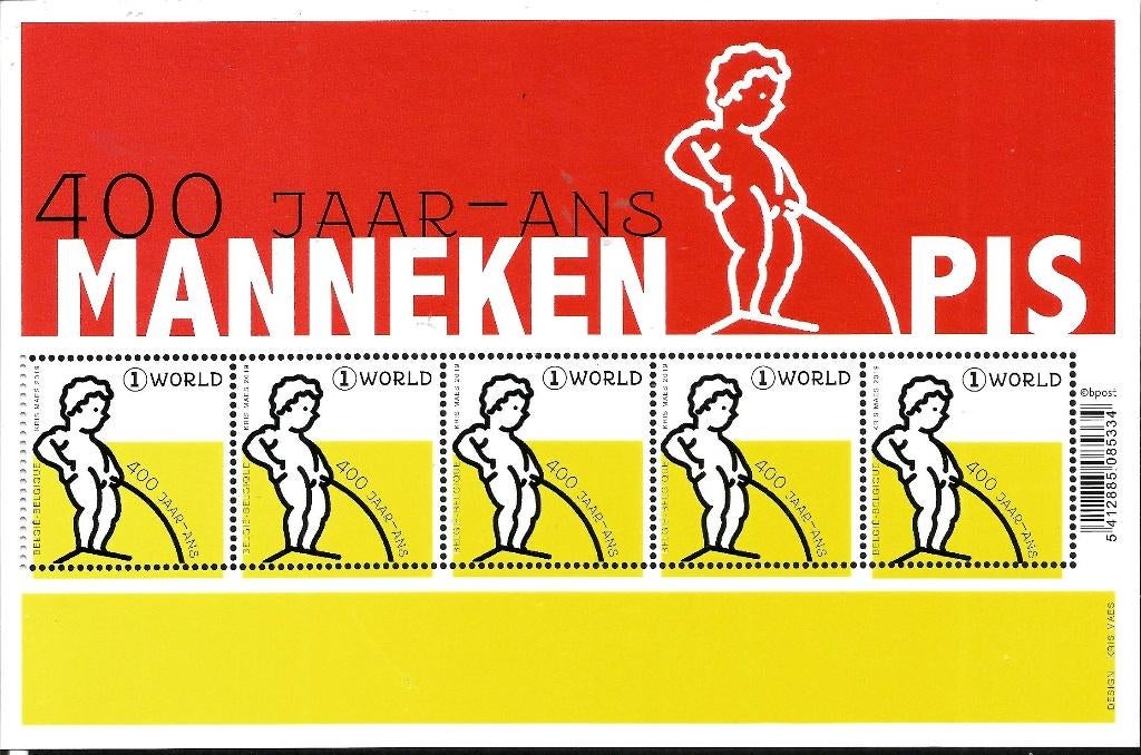 2019 400ste verjaardag van Manneken Pis OBP 4837**, Postzegels en Munten, Orginele gom, Ophalen of Verzenden, Zonder stempel, Postfris