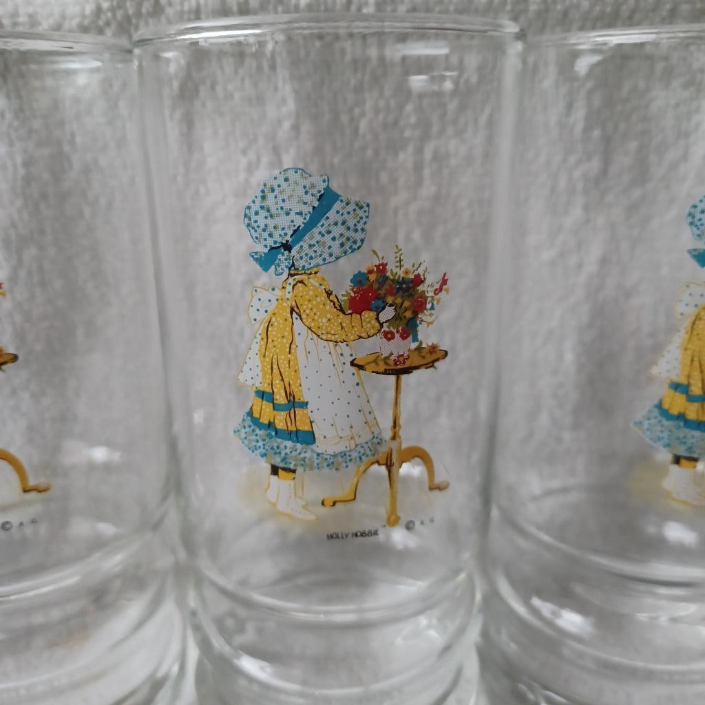 6 glazen van HOLLY HOBBIE te koop, Verzamelen, Retro, Ophalen, Huis en Inrichting