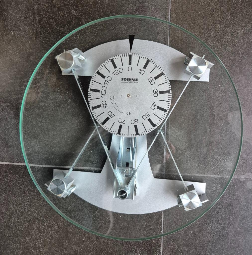 weegschaal analoog glazen plaat, Analoog, 100 kg of meer, Ophalen of Verzenden, Personenweegschaal