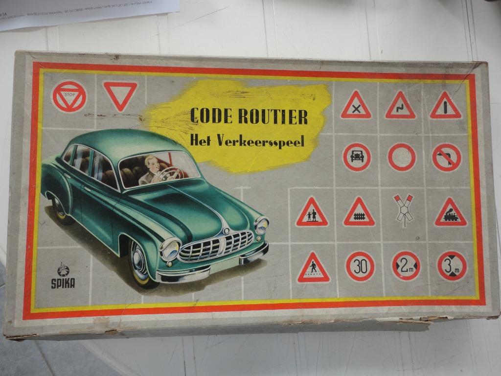 Code routier – jeu de société ancien - 1950, Trois ou quatre joueurs, Enlèvement ou Envoi, Utilisé, Spika