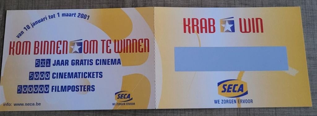 Dubbele reclamekaart: SECA, Verzamelen, Ophalen of Verzenden, Zo goed als nieuw, Overige typen