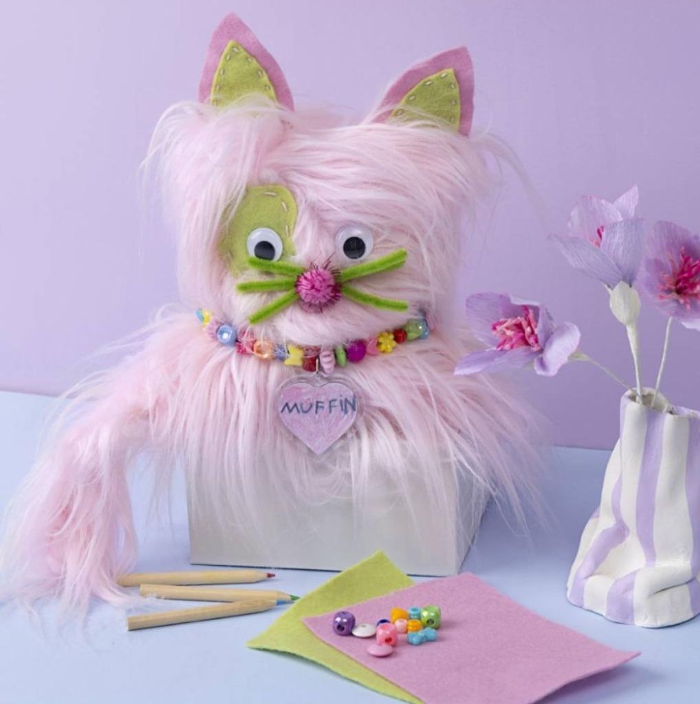 Hobbyset Naaien Kat 22cm – Creatief diy knutselpakket, Hobby en Vrije tijd, Knutselen, Nieuw, Knutselwerk, Verzenden