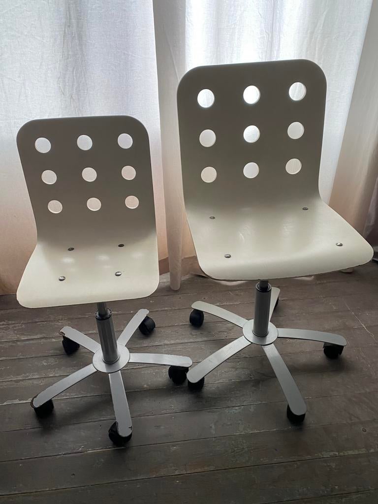 2 Bureaustoel Jules IKEA kinder + volwassene: setprijs samen, Enlèvement, Utilisé, Chaise de bureau