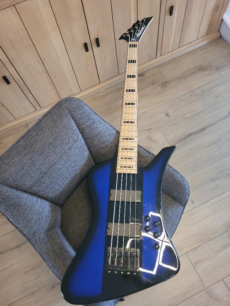 Jackson X Series - Basgitaar - blauw, Ophalen, Zo goed als nieuw, Elektrisch, 5-snarig