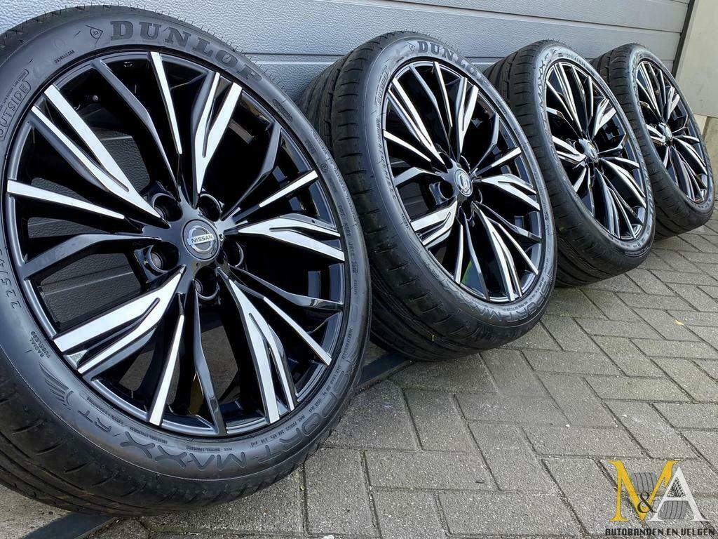19 inch originele Nissan Qashqai velgen+ zomerbanden, Autos : Pièces & Accessoires, Pneus & Jantes, Jante(s), Pneus hiver, 19 pouces