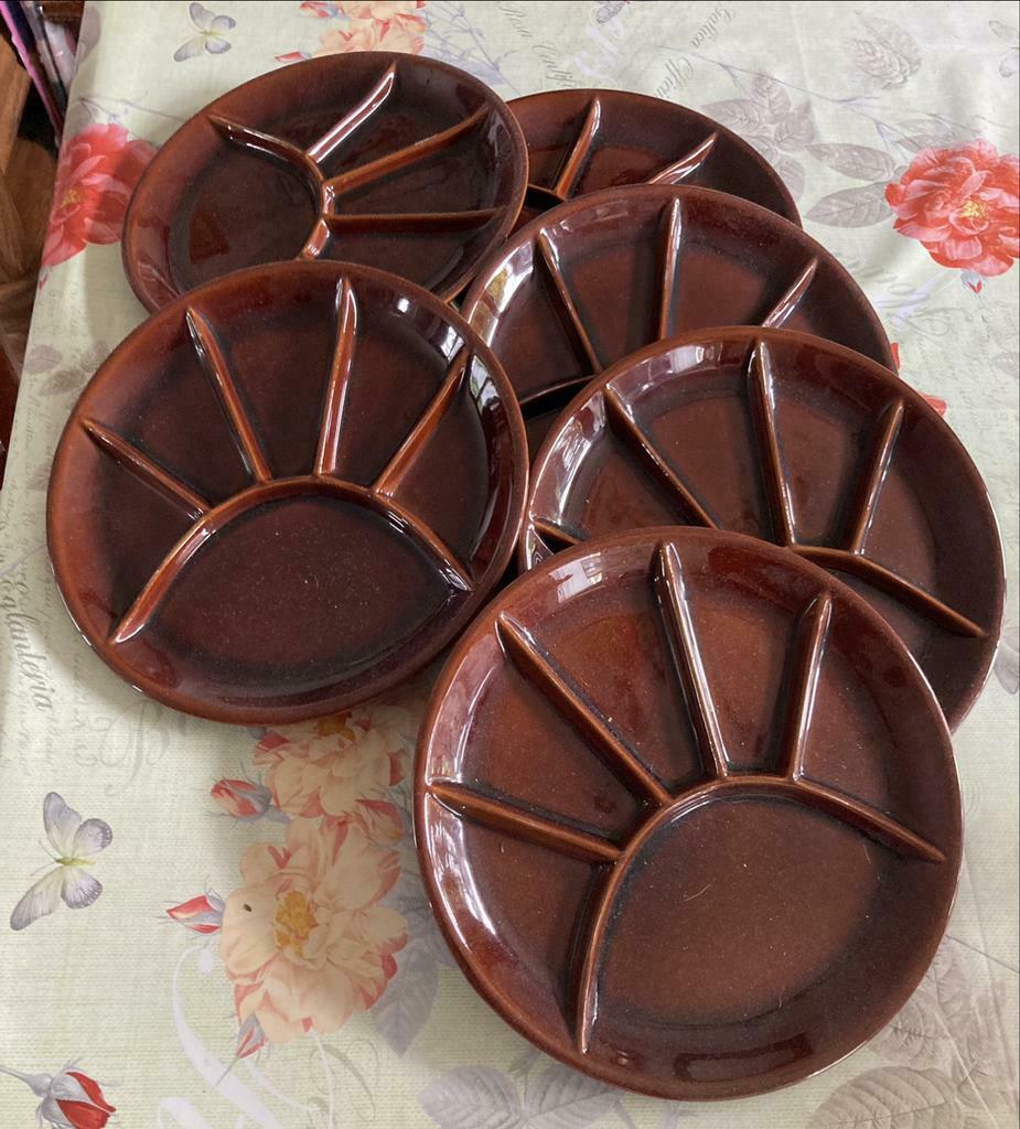 6 assiettes à fondue, Comme neuf
