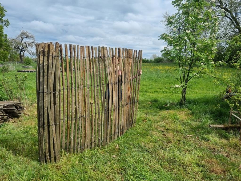 Ganivelles de châtaignier - Espacement 2-3 cm!, Enlèvement, Utilisé, Bois, Clôture ornementale