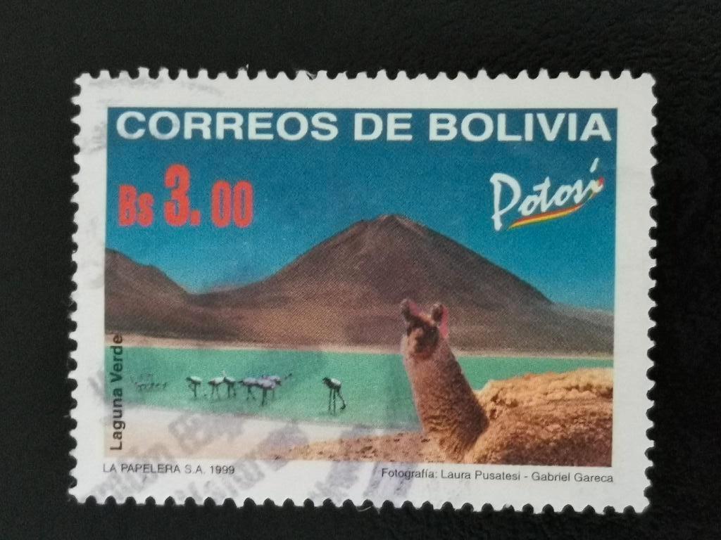 Bolivie 1999 - Potosi, lama Guanaco, oiseaux, flamant rose, Enlèvement ou Envoi, Affranchi, Amérique du Sud