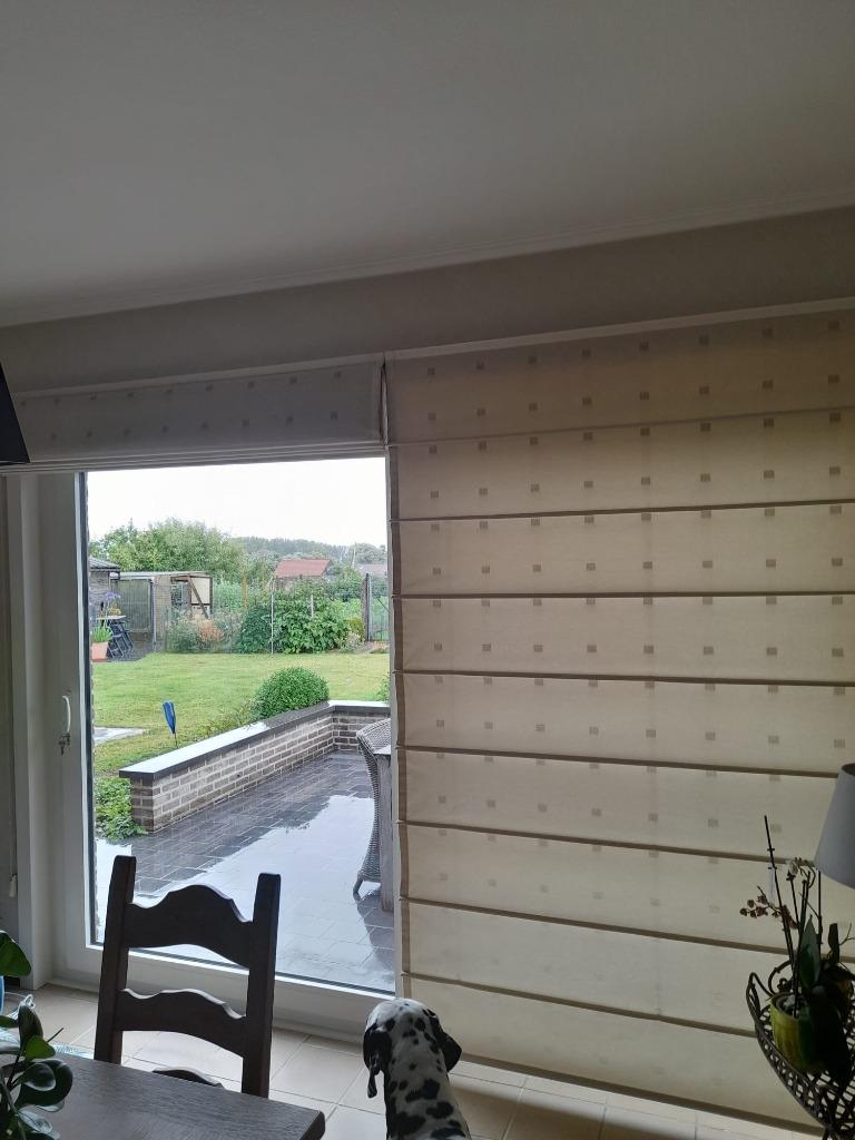 Optrekgordijnen, Huis en Inrichting, Ophalen, Gebruikt, Beige