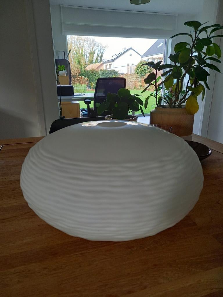 Vintage Massive Philips jaren '70 opale melkglas lampenkap, Antiek en Kunst, Ophalen of Verzenden